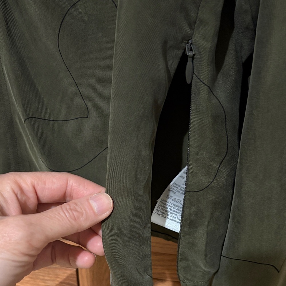 Madewell Dark Green Ruched Blouse - Picture 8 of 9